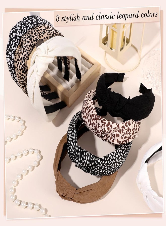 obeoby Headbands for Women, 8Pcs Leopard Knotted Headbands Fashion Hairbands Stocking Stuffers for Women and Girls - Image 5